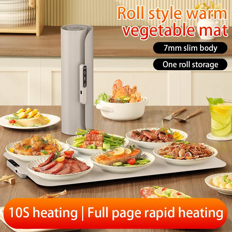 Halvo Portable Smart Food Fast Heating Mat for keeping food warm with fast and even heating