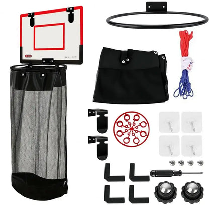 Halvo Laundry Basket with Basketball Hoop foldable clothes hamper with zipper lid for laundry and toy storage