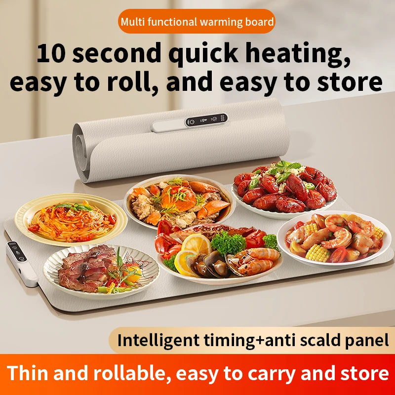 Halvo Portable Smart Food Fast Heating Mat for keeping food warm with fast and even heating