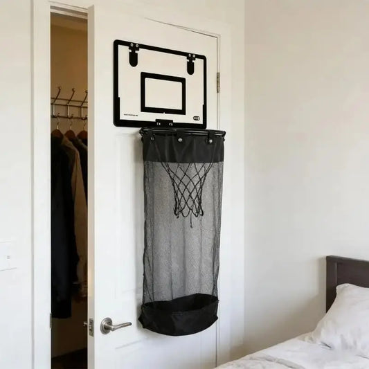 Halvo Basketball Laundry Basket with foldable design, zipper lid, and large capacity for clothes and toy storage