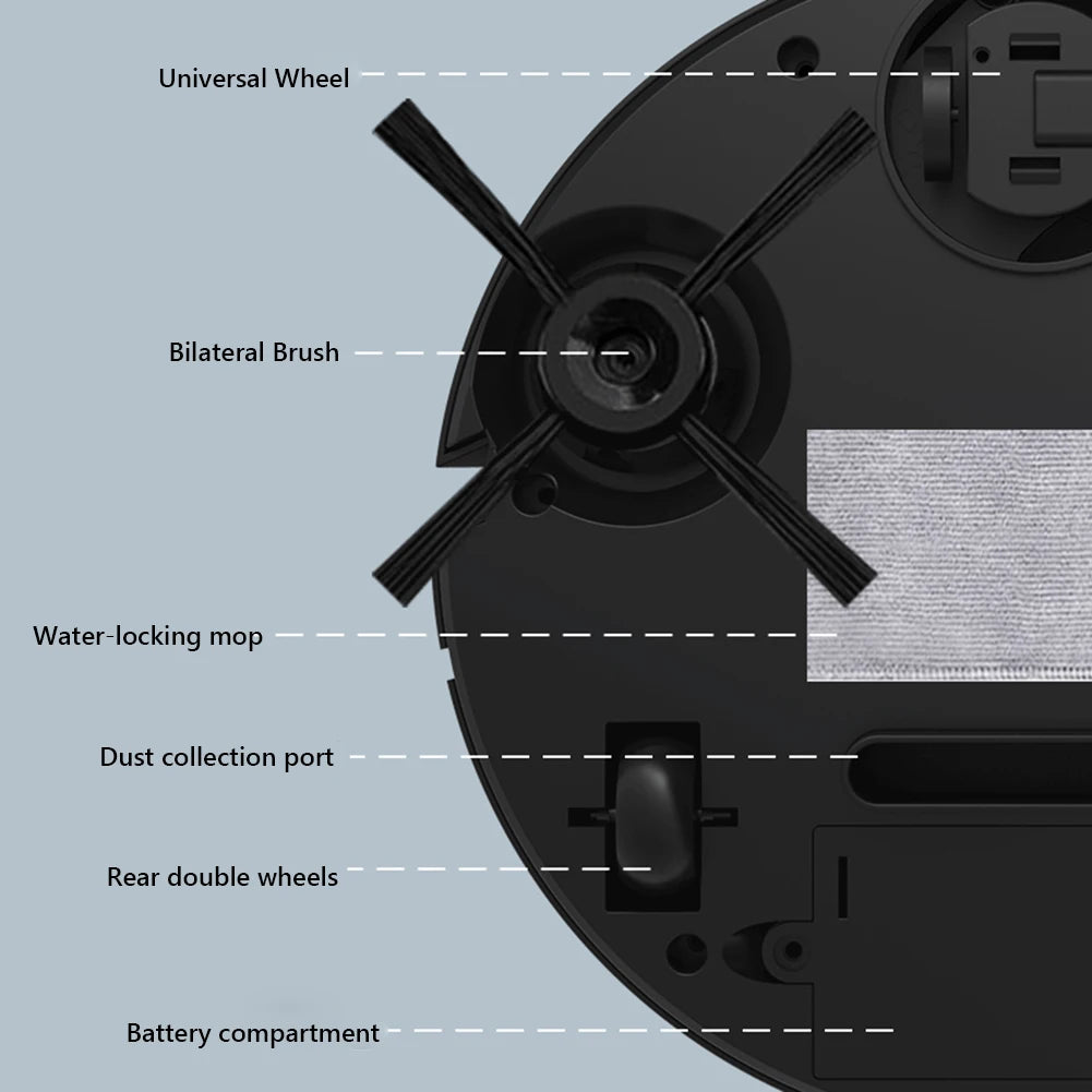 Halvo 3 in 1 Sweeping Robot Vacuum Cleaner Mopping for automatic dry and wet floor cleaning