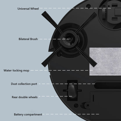 Halvo 3 in 1 Sweeping Robot Vacuum Cleaner Mopping for automatic dry and wet floor cleaning