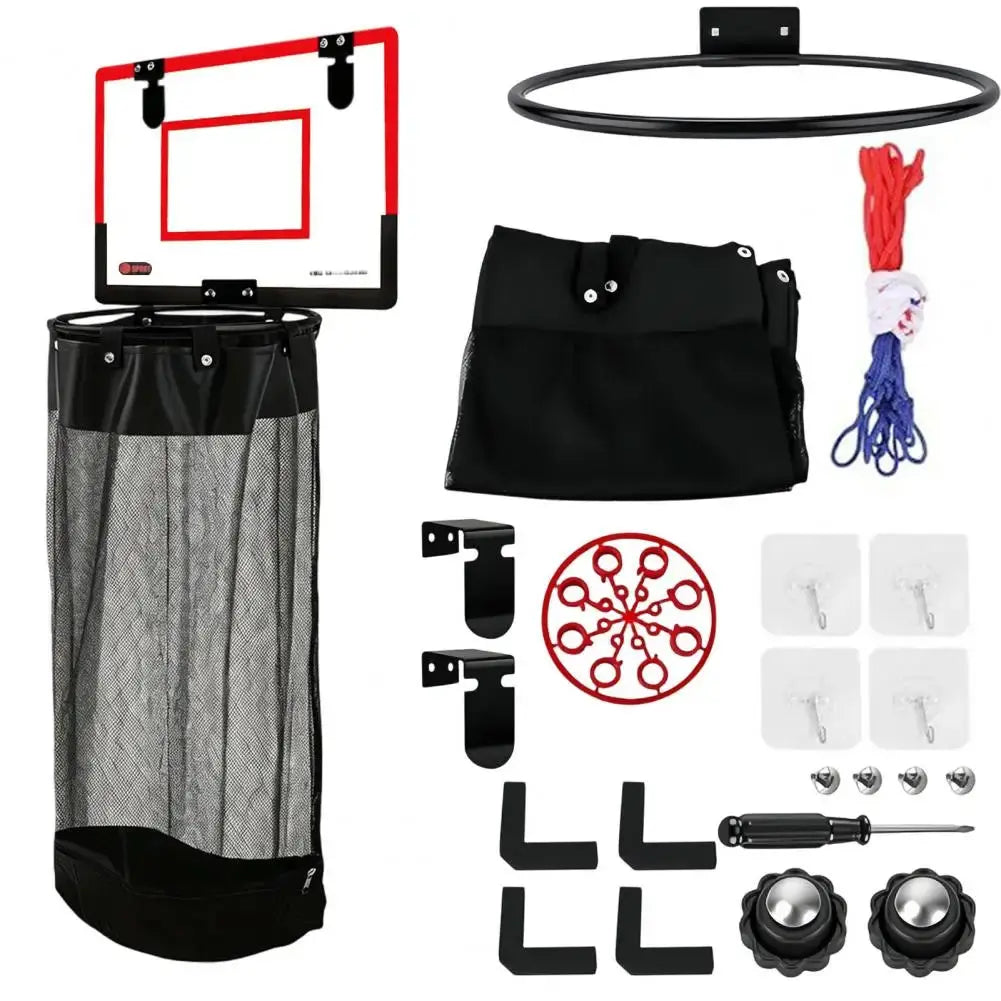 Halvo Laundry Basket with Basketball Hoop foldable clothes hamper with zipper lid for laundry and toy storage