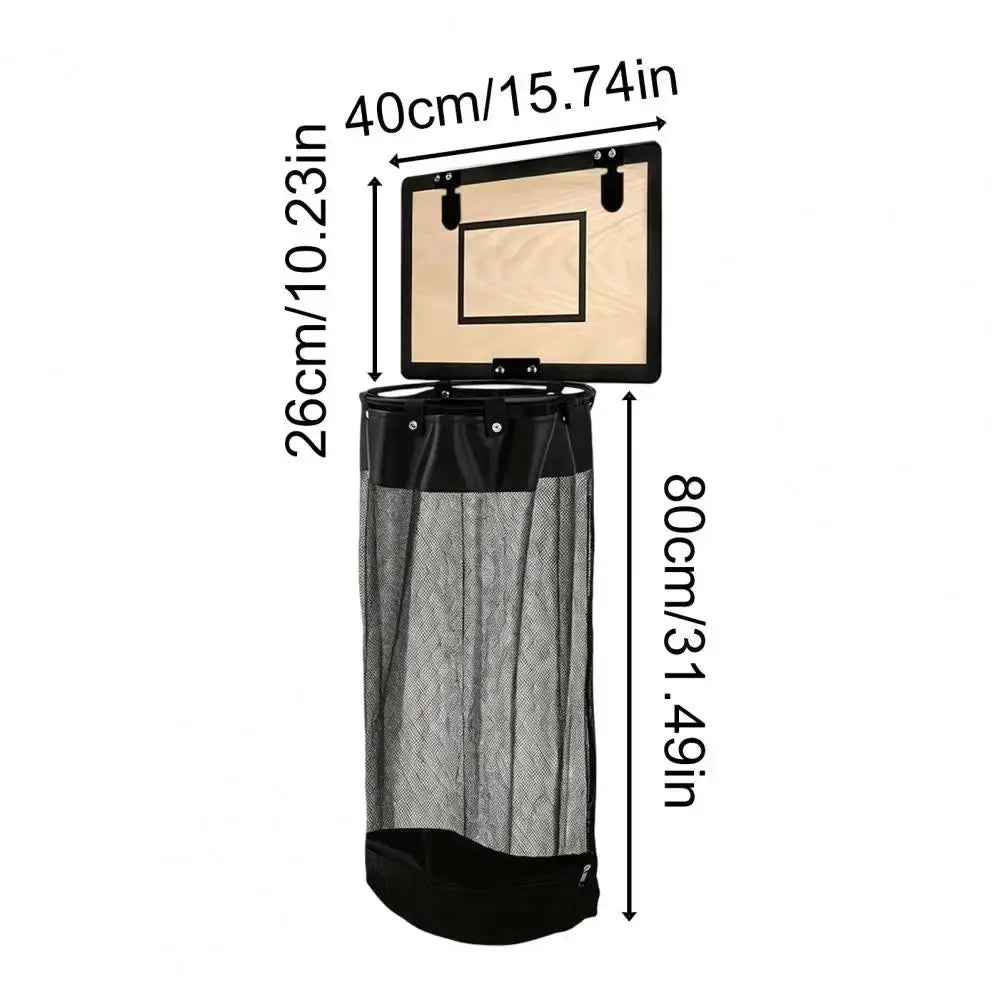 Halvo Laundry Basket with Basketball Hoop foldable clothes hamper with zipper lid for laundry and toy storage