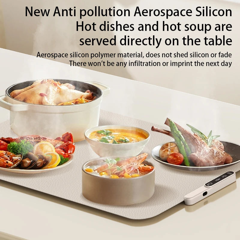 Halvo Portable Smart Food Fast Heating Mat for keeping food warm with fast and even heating